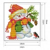Christmas snowman - 14CT Stamped Cross Stitch - 15*14cm