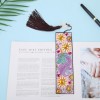 Flower Leather Bookmark Tassel