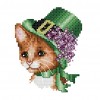 Noble cat - 14CT Stamped 14CT Stamped Cross Stitch - 14*16cm