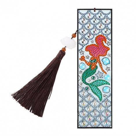 Fishtail Beauty Tassel Leather Bookmark