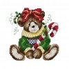 December Bear - 14CT Stamped Cross Stitch - 21*21cm