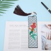 Fishtail Beauty Tassel Leather Bookmark