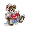 February Bear - 14CT Stamped Cross Stitch - 21x21cm