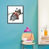 Racing motorcycle - 14CT Stamped Cross Stitch - 22*19cm