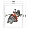 Racing motorcycle - 14CT Stamped Cross Stitch - 22*19cm