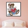 February Bear - 14CT Stamped Cross Stitch - 21x21cm