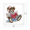 February Bear - 14CT Stamped Cross Stitch - 21x21cm