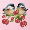 Chirping bird on berry - 14CT Stamped Cross Stitch - 15*16cm