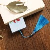 Christmas Model Leather Tassel Bookmark
