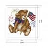July Bear - 14CT Stamped Cross Stitch - 21x21cm