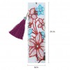 Flower Leather Tassel Bookmark