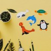 Round Sea Animal Children Sticker Xmas