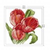 Flower Of Happiness - 14CT Stamped Cross Stitch - 17x17cm