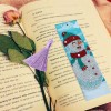Snowman Leather Tassel Bookmark