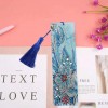 Flower Students Leather Tassel Bookmark