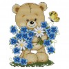 Bear - 14CT Stamped Cross Stitch - 21x17cm