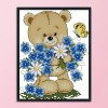 Bear - 14CT Stamped Cross Stitch - 21x17cm