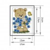 Bear - 14CT Stamped Cross Stitch - 21x17cm