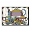 Tea Set - 14CT Stamped Cross Stitch - 21x16cm