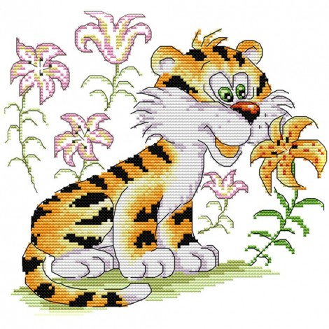 Animal - 14CT Stamped Cross Stitch - 28x27cm