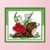 Ladybug baby - 14CT Stamped Cross Stitch - 22*20cm