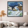 Winter - 14CT Stamped Cross Stitch - 16x16cm