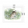 Cat and butterfly - 14CT Stamped Cross Stitch - 21*16cm