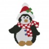 Christmas penguin - 14CT Stamped Cross Stitch - 21*17cm