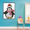 Christmas penguin - 14CT Stamped Cross Stitch - 21*17cm
