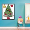 Buttoned Christmas Tree - 14CT Stamped Cross Stitch - 14x17cm