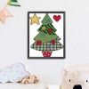Buttoned Christmas Tree - 14CT Stamped Cross Stitch - 14x17cm