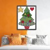 Buttoned Christmas Tree - 14CT Stamped Cross Stitch - 14x17cm