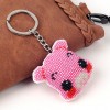 Pig - Bead Embroidery - Keychain