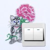 Cat Luminous Switch Stickers Bedroom Decals