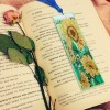 Sunflower Bookmark Tassel Leather
