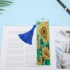 Sunflower Bookmark Tassel Leather