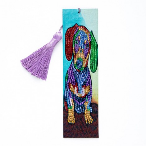 Dog Leather Tassel Bookmark