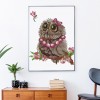 Owl And Bamboo Dragonfly - 14CT Stamped Cross Stitch - 19x22cm