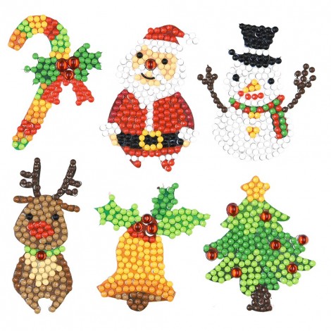DIY Stickers - 6Pcs Santa Claus And Animals