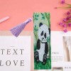 Panda Leather Tassel Bookmark