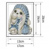 Mini Rabbit - 14CT Stamped Cross Stitch - 20x17cm