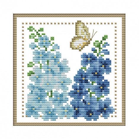 July - 14CT Stamped Cross Stitch - 17*17cm