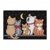 Five Kittens - 14CT Stamped Cross Stitch - 22x16cm