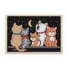 Five Kittens - 14CT Stamped Cross Stitch - 22x16cm