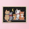 Five Kittens - 14CT Stamped Cross Stitch - 22x16cm