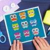 Owl Shape Sticker Round Paster Child Puzzle