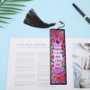 Leather Tassel Flowers Letter Bookmark