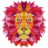 Abstract Animal-lion - 14CT Stamped Cross Stitch - 19x20cm