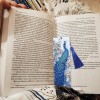 Special Shape Leather Tassel Peacock Bookmark