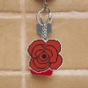 DIY Rose Flower Print Bead Cross Stitch Keychain Stamp Craft Needlework Kit